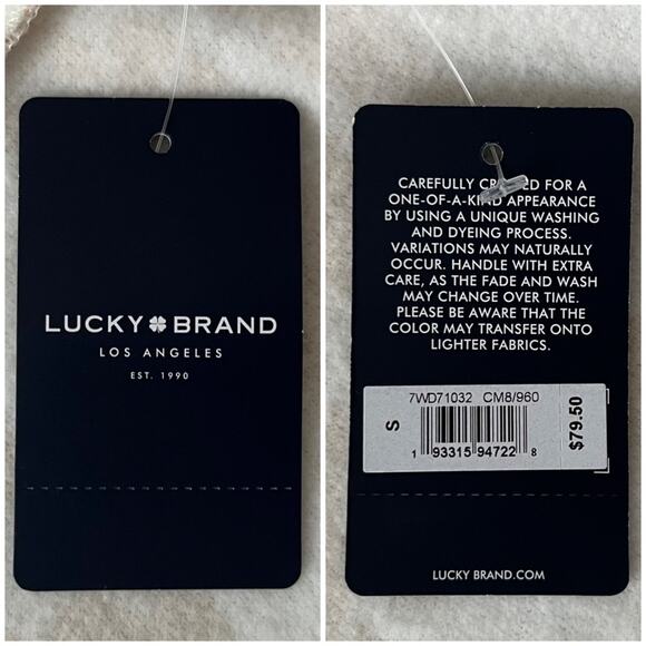 Lucky Brand Cardigan Women's Small Tan Long Sleeve Fleece Open Front Camo NWT - Picture 9 of 10